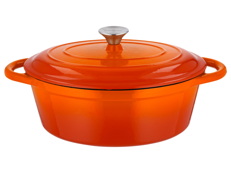 Silvercrest® Litinový hrnec, Ø 29 cm (oranžová)