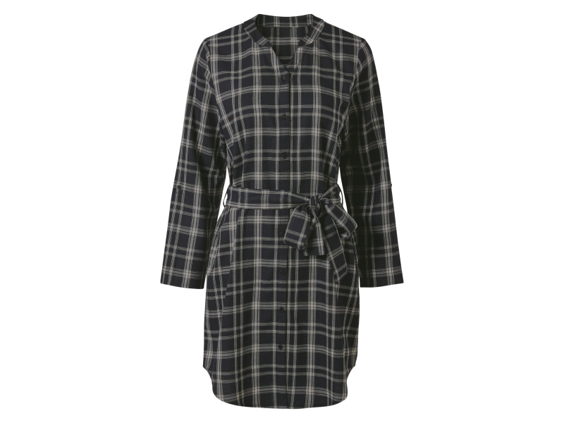 esmara® Dámské flanelové šaty (černá, 34)