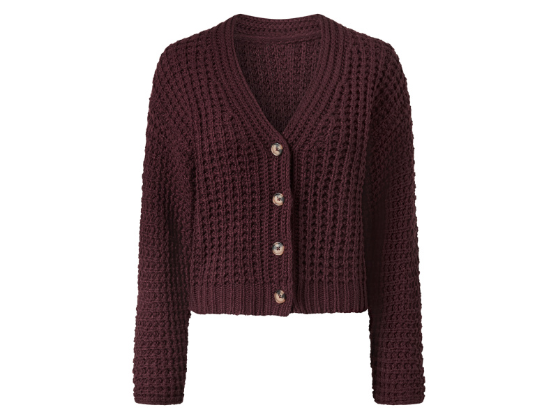 esmara® Dámský kardigan (burgundská, XS (32/34))
