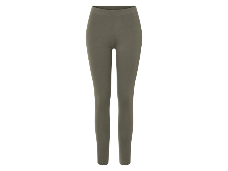 esmara® Dámské legíny s BIO bavlnou (khaki, S(36/38))
