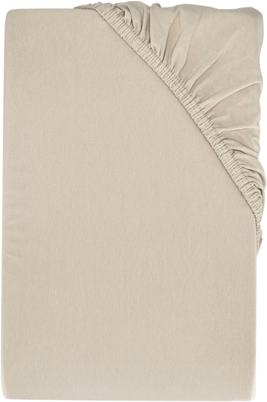 Livarno home Žerzejové napínací prostěradlo, 140–160 x 200 cm (béžová)