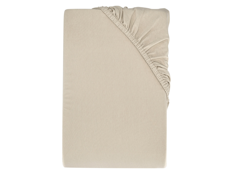 Livarno home Žerzejové napínací prostěradlo, 90–100 x 200 cm (béžová)