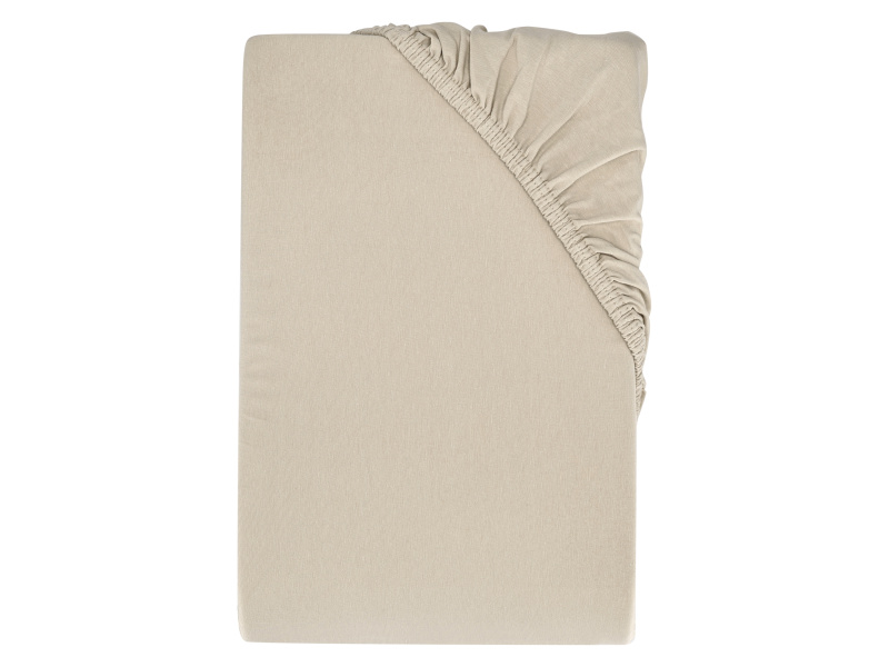 Livarno home Žerzejové napínací prostěradlo, 180-200 x 200 cm (béžová)