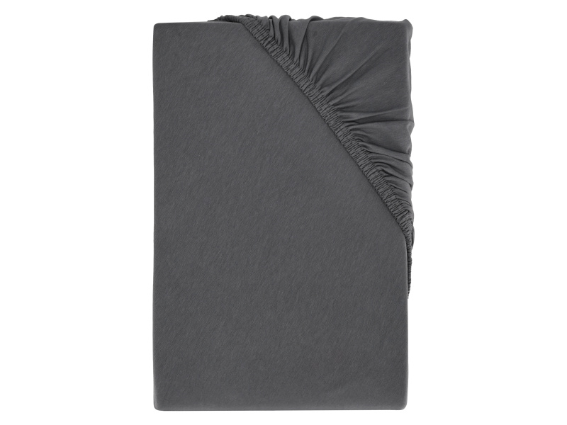 Livarno home Žerzejové napínací prostěradlo, 180-200 x 200 cm (antracitová)
