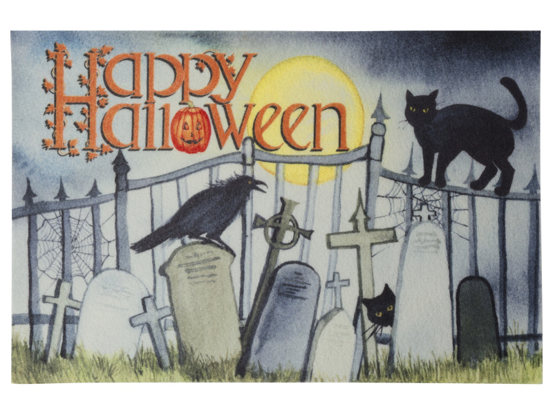 Rohožka na Halloween, 40 x 60 cm (Happy Halloween / hřbitov)