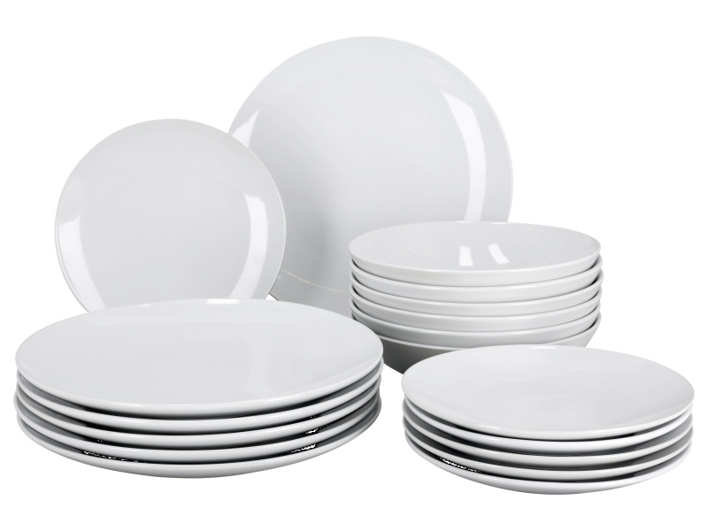 Silvercrest® Sada nádobí, 18dílná (bílá)