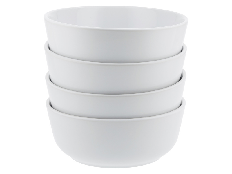 Silvercrest® Sada talířů / misek, 4dílná (miska, bílá)