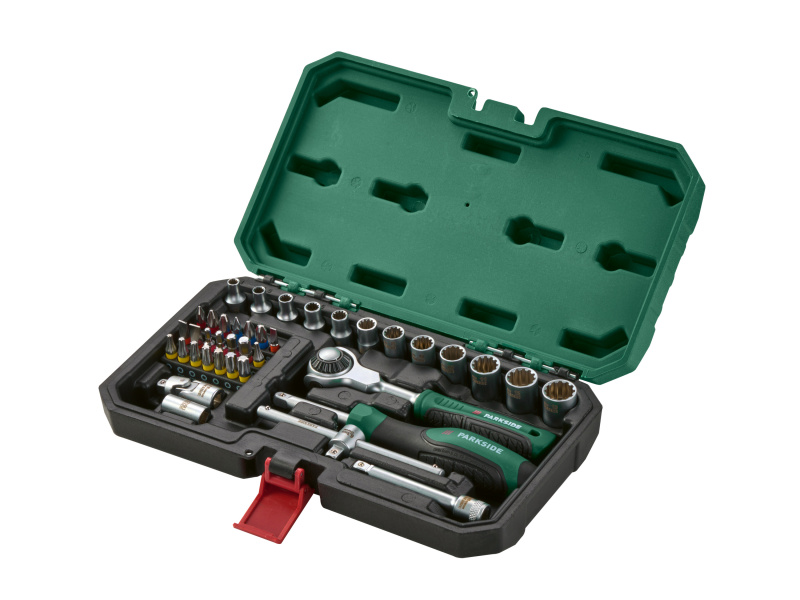 Parkside® Sada ráčen (sada ráčen s otočnou hlavou, 39dílná)