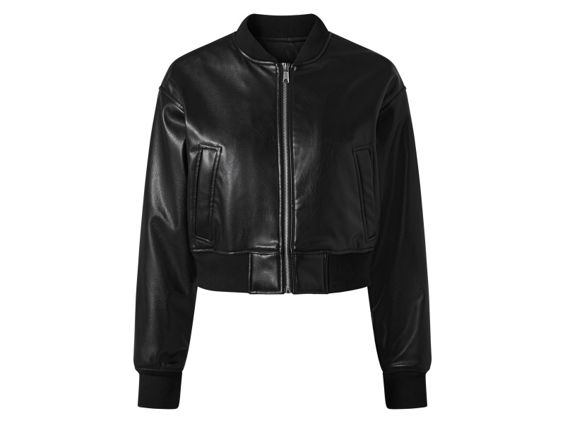 esmara® Dámská bunda "Biker" / Dámský bomber (černá/struktura, 34)