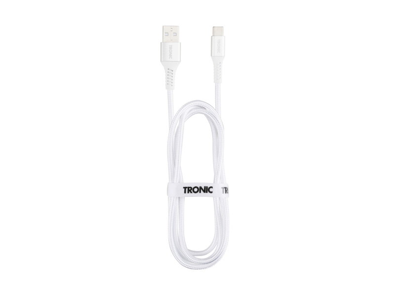Tronic® Nabíjecí a datový kabel, 480 Mbps, 1 m (Usb-A - USB-C/bílá)