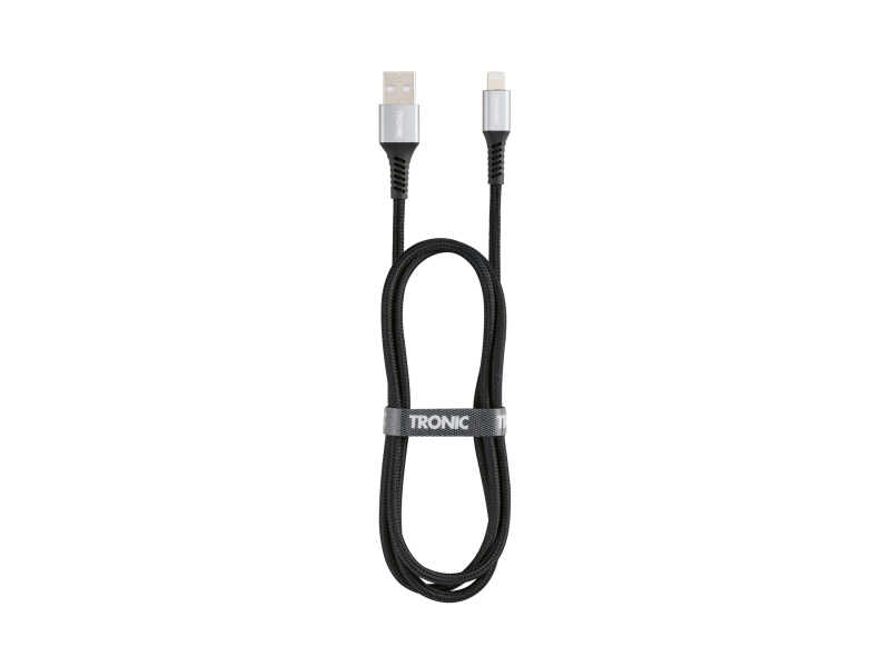 Tronic® Nabíjecí a datový kabel, 480 Mbps, 1 m (Usb-A - 8 pinů/černá)