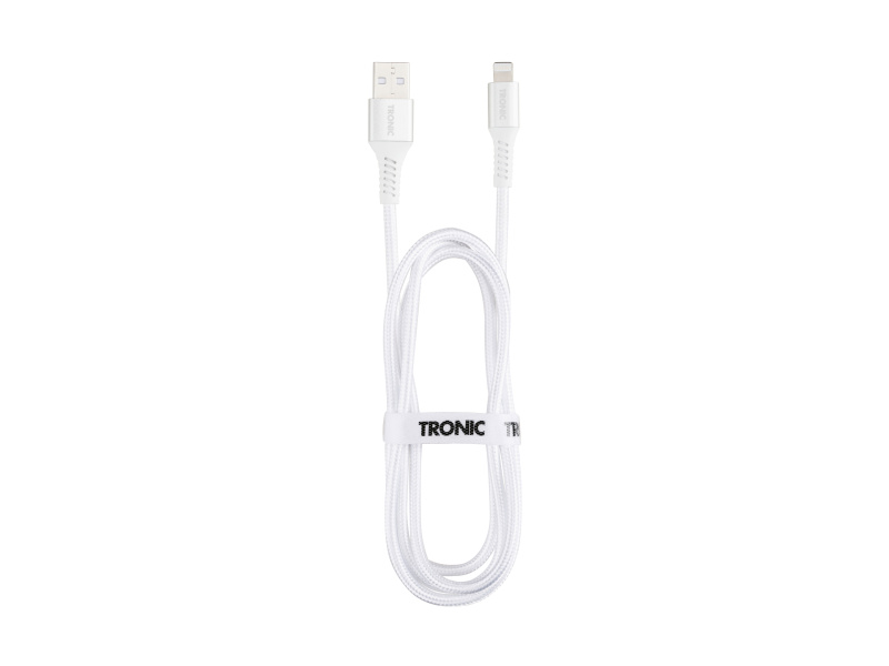 Tronic® Nabíjecí a datový kabel, 480 Mbps, 1 m (Usb-A - 8 pinů/bílá)