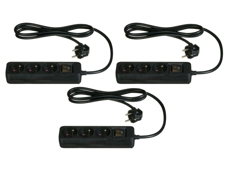 Tronic® Zásuvková lišta (černá)