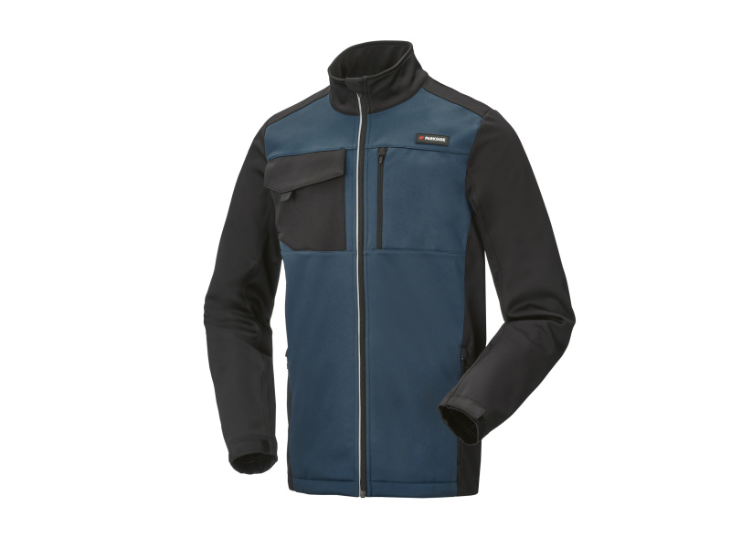 Parkside® Pánská pracovní softshellová bunda (černá/modrá, M (48/50))
