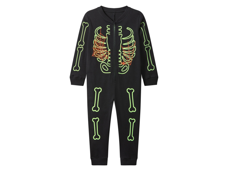 lupilu® Dětský overal na spaní na Halloween (černá, 110/116)