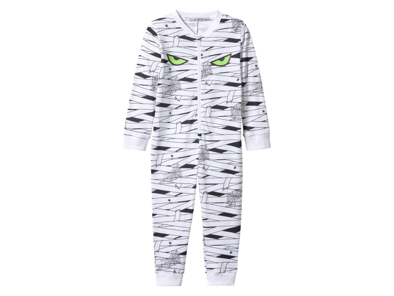 lupilu® Dětský overal na spaní na Halloween (bílá, 98/104)