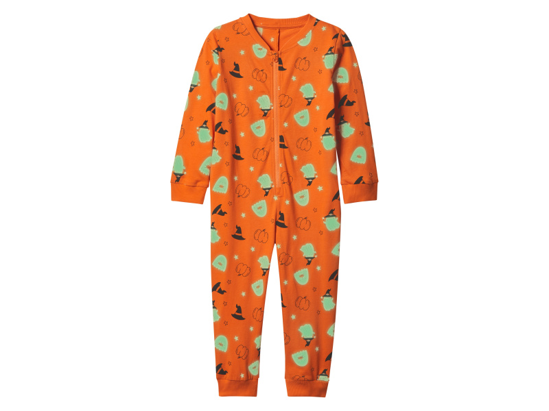 lupilu® Dětský overal na spaní na Halloween (oranžová, 110/116)