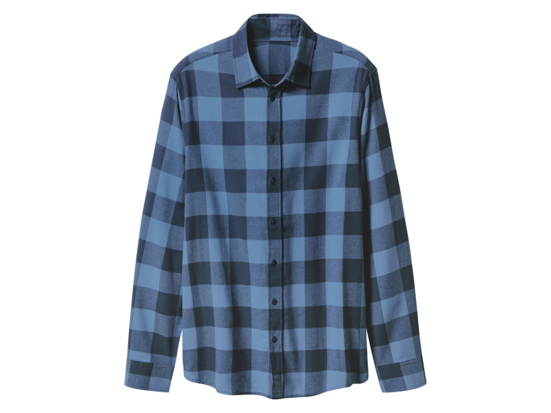 esmara Men Pánská flanelová volnočasová košile (kostka / navy modrá / modrá, XL (43/44))