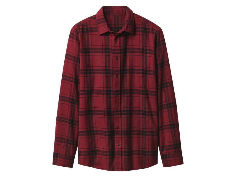 esmara Men Pánská flanelová košile (kostka/červená, Xl(43/44))