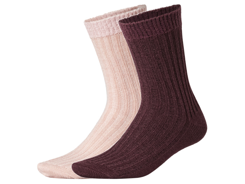 esmara® Dámské hebké ponožky, 2 páry (fialová/růžová, 39-42)