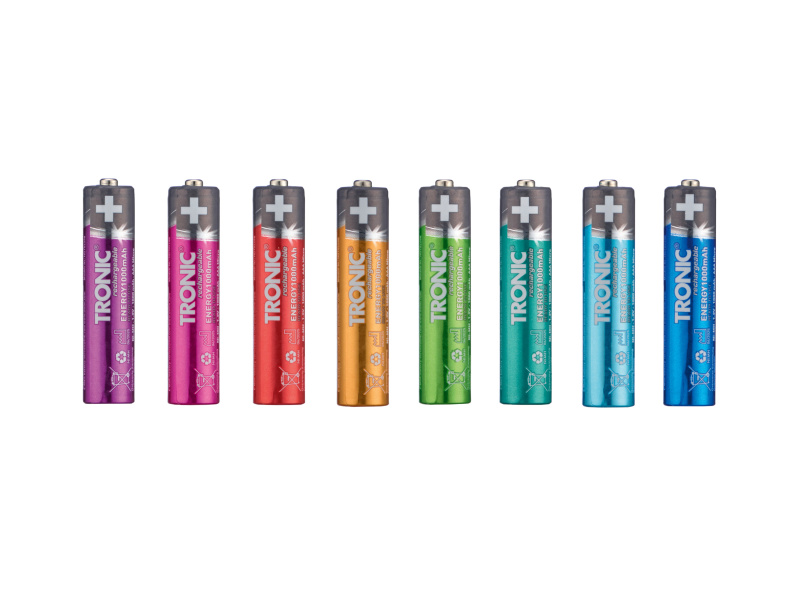 Tronic® Nabíjecí baterie Ni-MH Ready 2 Use Color, 8 kusů (Aaa – mikrotužková)