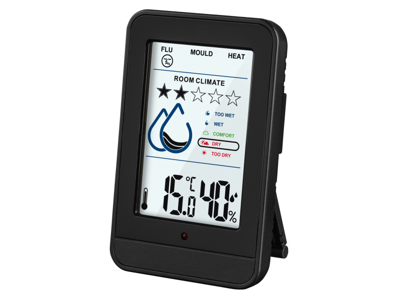 Livarno® Bezdrátová meteostanice s funkcí výstrahy (černá)