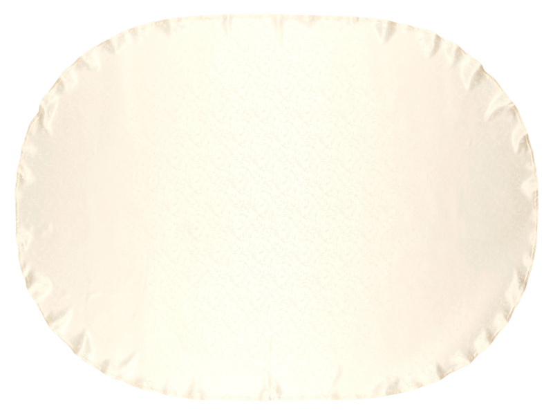 Livarno home Žakárový ubrus s běhounem (oválná, bílá)