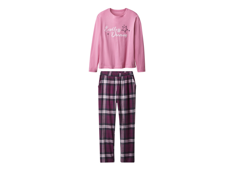 esmara® Dámské pyžamo (růžová / lila fialová, Xs(32/34))