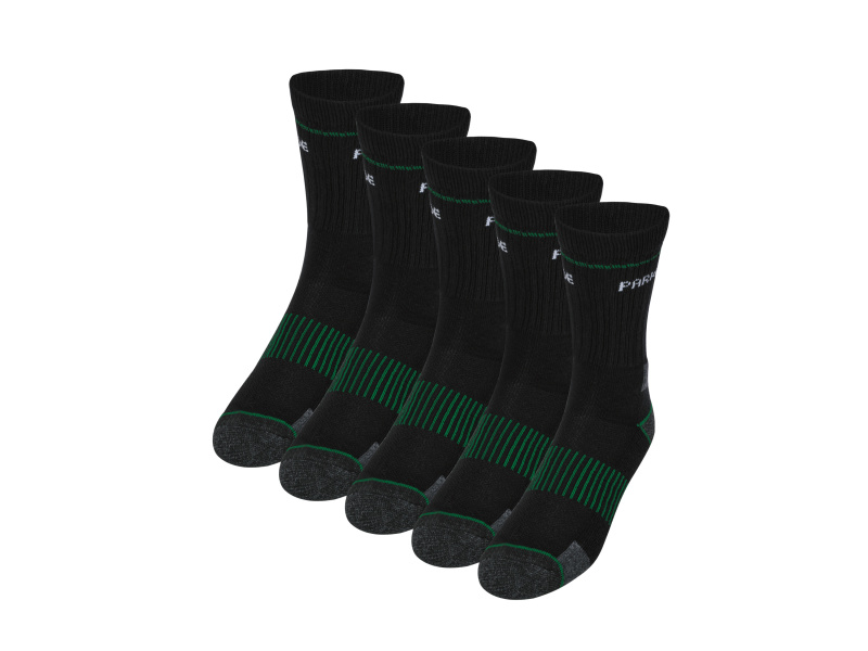 Parkside® Pánské pracovní ponožky, 5 párů (černá, 43-46)