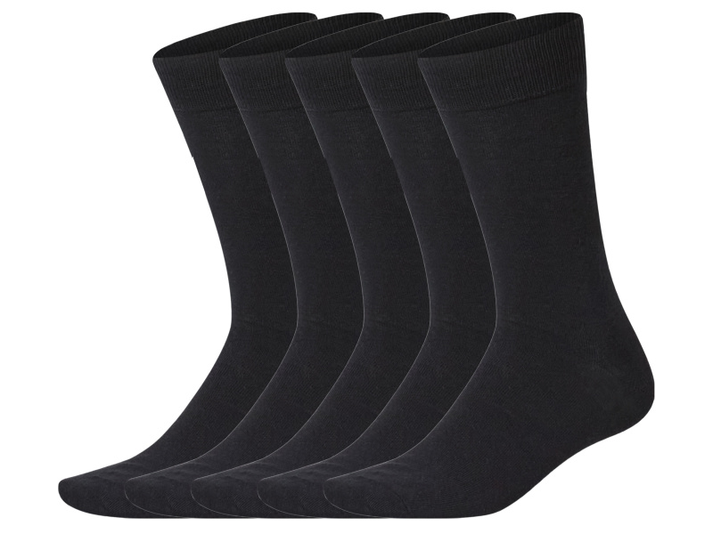 esmara® Pánské ponožky s BIO bavlnou, 5 párů (černá, 43-46)