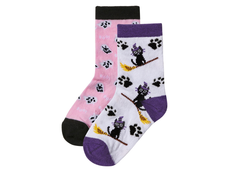 lupilu® Dětské ponožky, 2 kusy (bílá / světle růžová, 19/22)