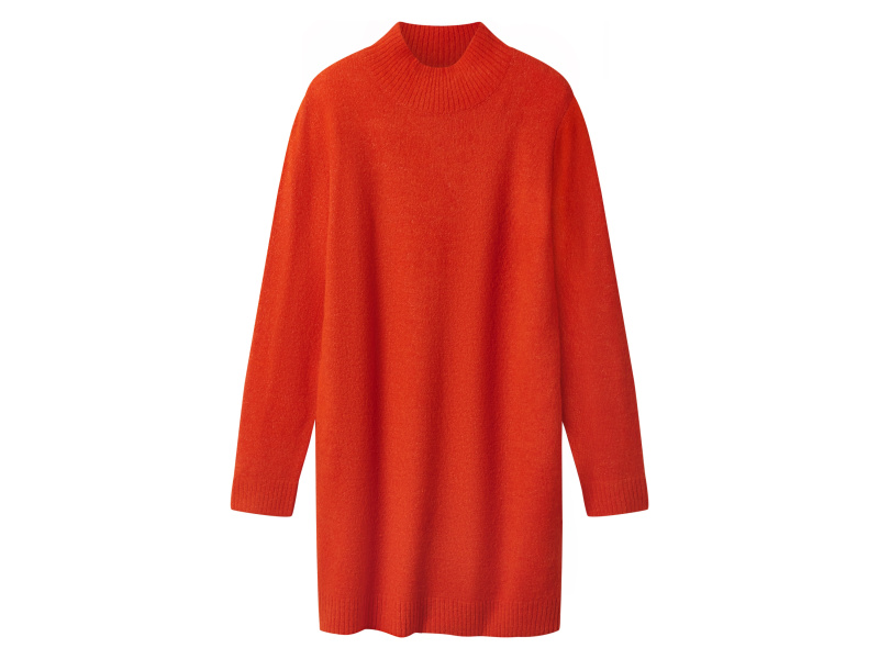 esmara® Dámské pletené šaty (oranžová, S (36/38))