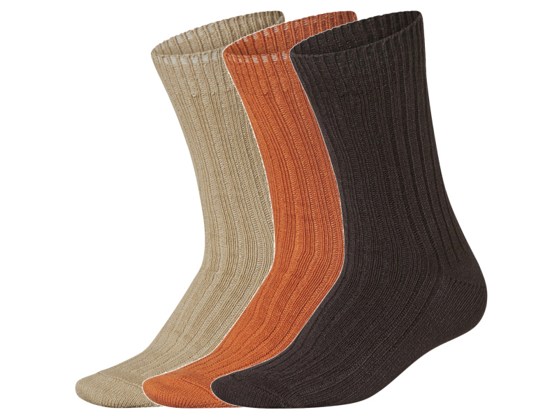 esmara® Dámské termo ponožky, 3 páry (béžová/oranžová/hnědá, 39-42)