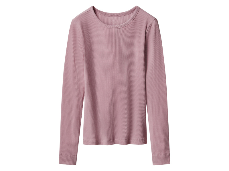 esmara® Dámské triko s dlouhými rukávy (lila fialová, Xs(32/34))
