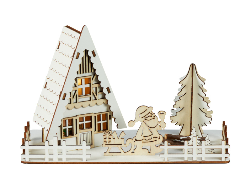 Livarno home Dekorativní LED domek (venkovský dům se Santa Clausem)