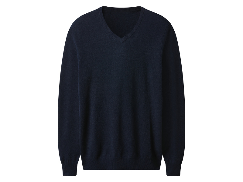 esmara Men Pánský svetr s kašmírem, hedvábím a merino vlnou (navy modrá, M (48/50))