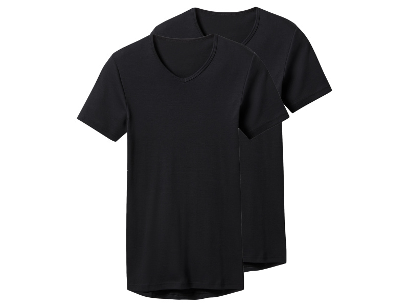 esmara Men Pánské spodní triko, 2 kusy ("V" výstřih, černá, 7/Xl)