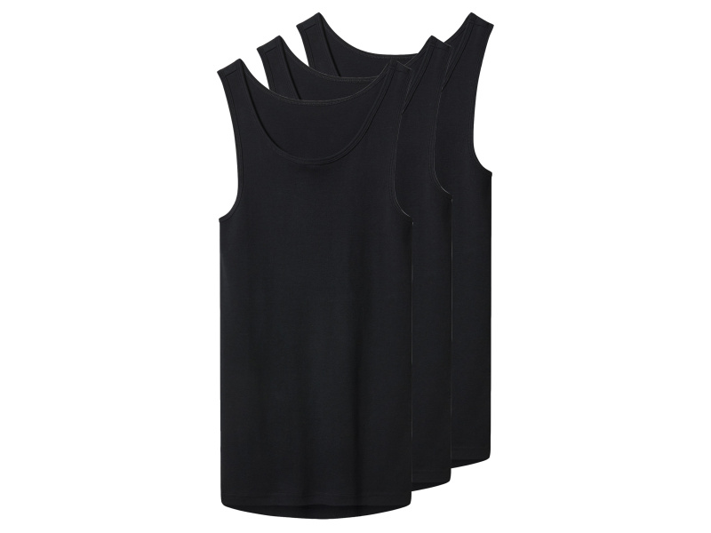 esmara Men Pánský nátělník, 3 kusy (černá, 7/Xl)