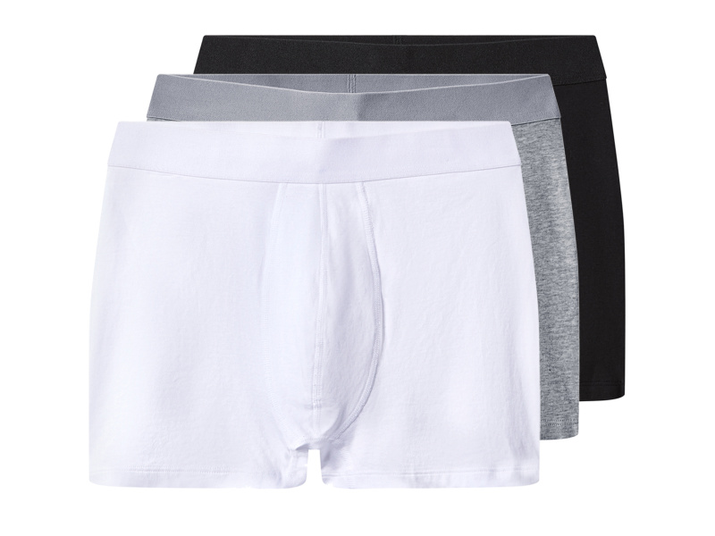 esmara Men Pánské boxerky, 3 kusy (černá/šedá/bílá, 7/Xl)