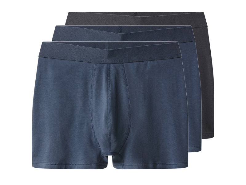 esmara Men Pánské boxerky, 3 kusy (tmavě šedá / modrá, 7/Xl)