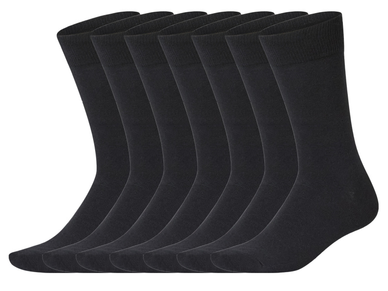 esmara® Pánské ponožky s BIO bavlnou, 7 párů (černá, 43-46)