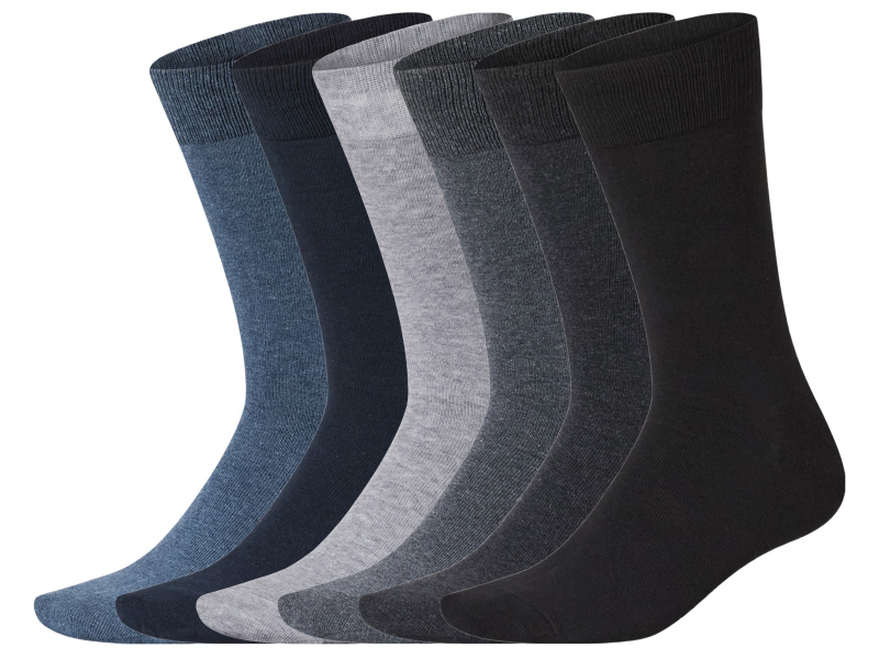 esmara® Pánské ponožky s BIO bavlnou, 7 párů (tmavě modrá / navy modrá / šedá/ černá, 43-46)
