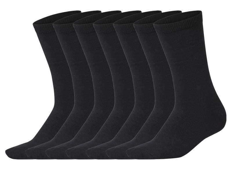 esmara® Dámské ponožky s BIO bavlnou, 7 párů (černá, 39-42)