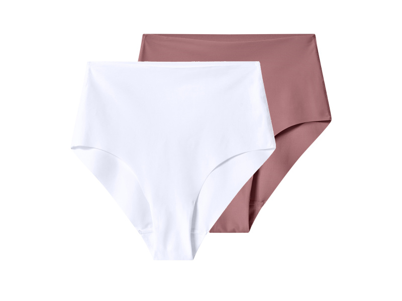 esmara® Dámské bezešvé tvarující kalhotky, 2 kusy (růžová/bílá, S (36/38))