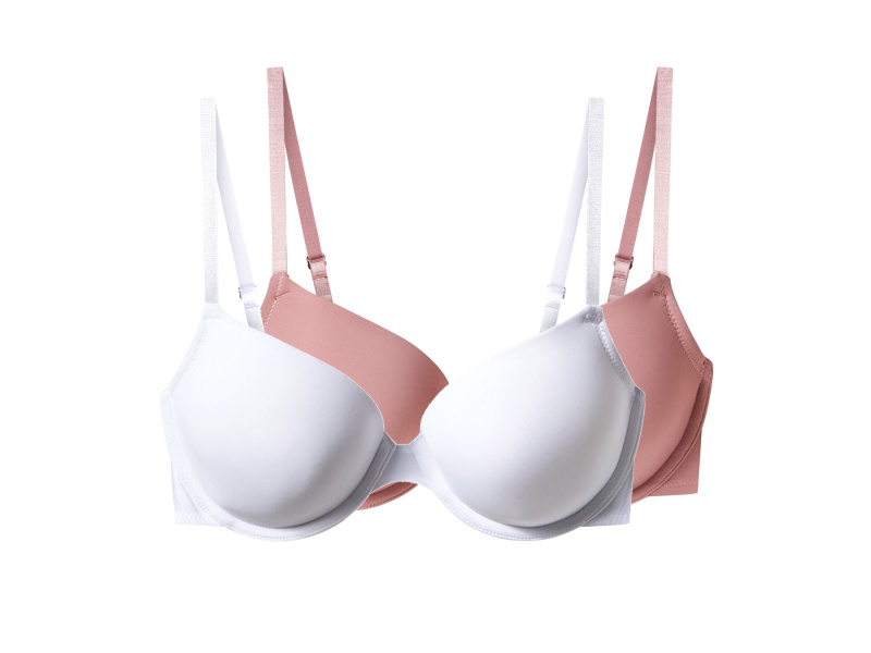 esmara® Dámská podprsenka, 2 kusy (růžová/bílá, 75B)