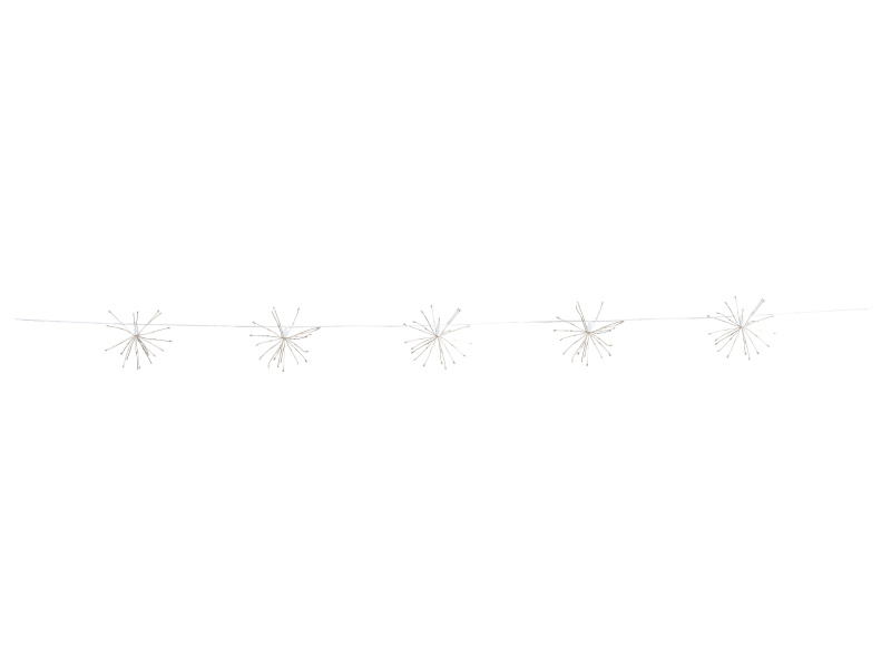 Livarno home Světelný LED řetěz, 200 LED (5x květ pampelišky s teplým bílým světlem)