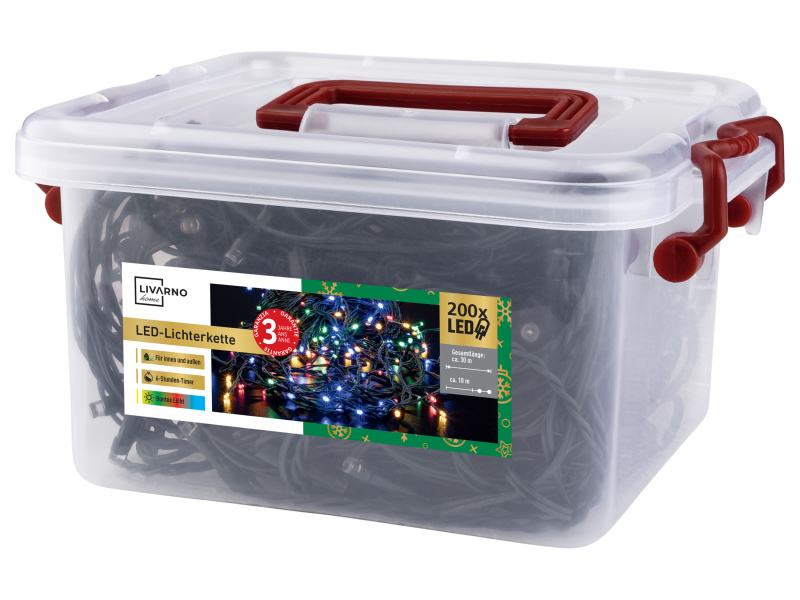 Livarno home Světelný LED řetěz, 200 LED (barevná)