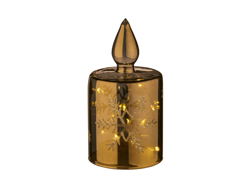 Livarno home Skleněná LED dekorace (svíčka)