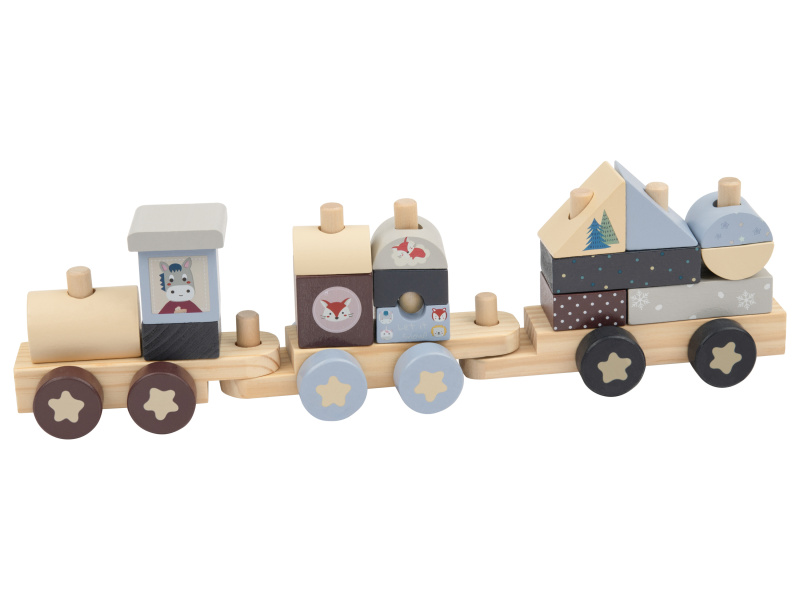 lupilu® Dřevěná železnice / Ponk na zatloukání / Zásuvná hračka (dřevěná železnice)