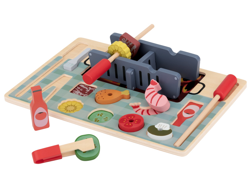 lupilu® Dřevěné puzzle (sada na grilování)